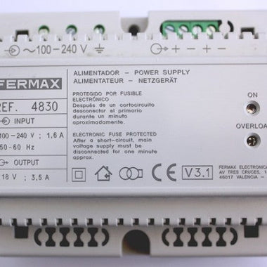 FERMAX-4810 Power Supply Unit DIN-6 100-240VAC/18VDC-3.5A | FKGTC - Saif and Secure Co.