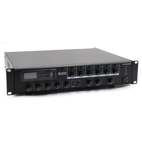 Alhaan MA-6Z360 6 Zone Mixer Amplifier 360W with Zone volume control, with Mplayer C - Saif and Secure Co.