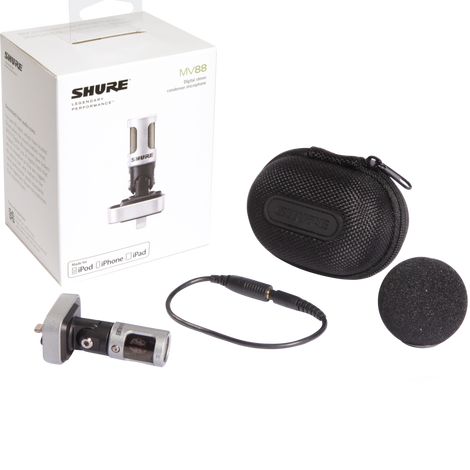 SHURE MV88 iOS Digital Stereo Condenser Microphone - Saif and Secure Co.