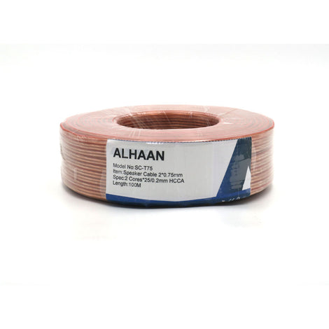 Alhaan SC-T75 Speaker Cable 2*0.75mm HCCA, Transparent Color - Saif and Secure Co.